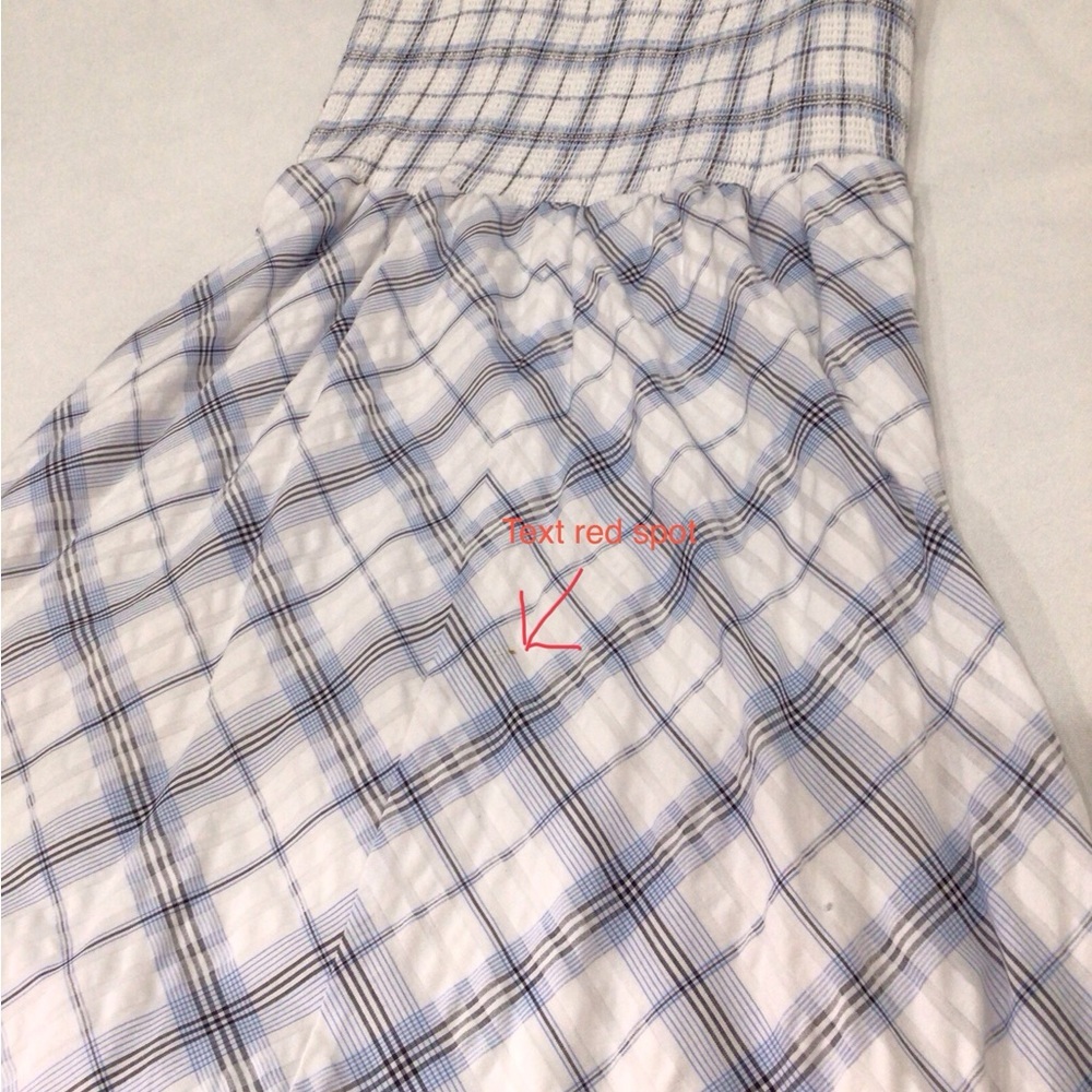 Eliza J White and Light Blue Plaid Midi Dress 10 - Picture 7 of 8